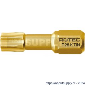 Rotec 807 Torsion schroefbit TiN C6.3 Torx T 25x25 mm conisch set 10 stuks - S50910562 - afbeelding 1