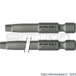 Rotec 810 krachtbit Basic E6.3 Robertson SQD 2x50 mm set 10 stuks - S50910619 - afbeelding 1