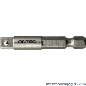 Rotec 820 adapter E6.3 > vierkant 1/4 inch met kogel L=50 mm set 10 stuks - S50910881 - afbeelding 1