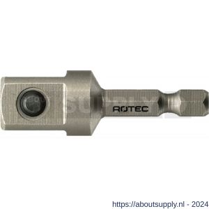 Rotec 820 adapter E6.3 > vierkant 1/2 inch met stift L=50 mm set 10 stuks - S50910885 - afbeelding 1