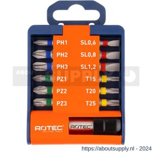 Rotec 827 bit- en bithouder-set Opti-Line bits PH-PZ-SL-TX 13 delig - S50911656 - afbeelding 1