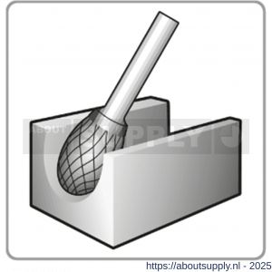 Rotec 434 HM stiftfrees model E Z6 kruisvertand diameter 3x6x38 mm d2=3 mm - S50906553 - afbeelding 3