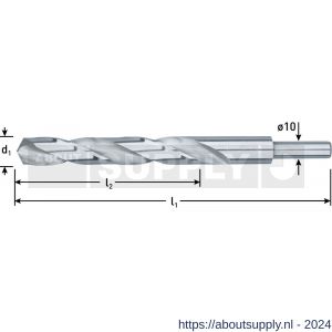 Rotec 105 HSS-G spiraalboor DIN 338 type N d2=10 diameter 14,0x108x160 mm - S50900687 - afbeelding 2