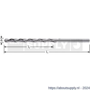 Rotec 150 HSS-G spiraalboor DIN 340 type N diameter 10,2x121x184 mm set 5 stuks - S50902125 - afbeelding 2