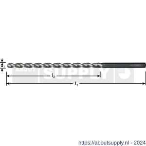 Rotec 165 HSS-E spiraalboor DIN 1869 TLS 1000 diameter 4,5x160x235 mm - S50902355 - afbeelding 2