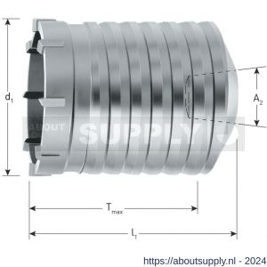 Rotec 207 hamerboorkroon K-konus 1:8 opname diameter 60,0x100 mm - S50903414 - afbeelding 2