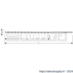 Rotec 266 HSS-G houtspiraalboor extra lang DIN 1869 TLS diameter 6,0x180x260 mm set 5 stuks - S50904403 - afbeelding 2