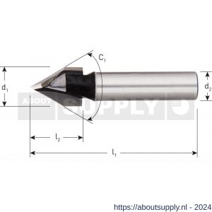 Rotec 270 HM V-groeffrees 60 graden Silver-Line diameter 11 mm d2=8 mm - S50904458 - afbeelding 2