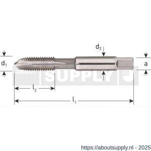 Rotec 327 HSS-E machinetap kort doorlopend ISO 529 M12x1,75 mm - S50905280 - afbeelding 2