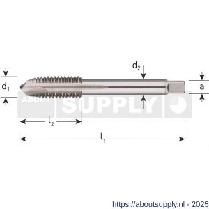 Rotec 328 HSS-E machinetap extra kort doorlopend DIN 352 M8 - S50905285 - afbeelding 2