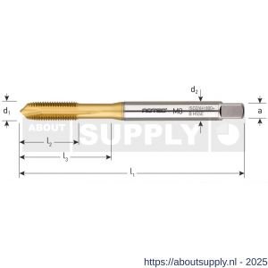 Rotec 330T HSS-E machinetap 800+ doorlopend DIN 371 M4,5 - S50912726 - afbeelding 2
