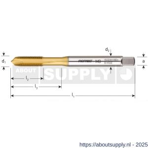 Rotec 330T HSS-E machinetap 800+ doorlopend DIN 371 M6 - S50905310 - afbeelding 2