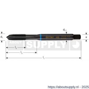Rotec 331 HSS-E Inox 1000 machinetap blank doorlopend DIN 371 M10 VAP - S50905384 - afbeelding 2