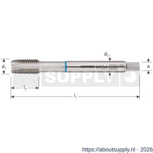 Rotec 335I HSS-E machinetap Inox doorlopend DIN 374 metrisch fijn MF16x1,5 mm - S50905474 - afbeelding 2