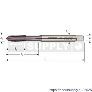 Rotec 347 HSS-E PM machinetap 1400 doorlopend DIN 371 M3x0,5 mm - S50905648 - afbeelding 2