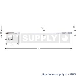 Rotec 349 HSS-E machinetap extra lang doorlopend DIN 376 M12 - S50905674 - afbeelding 2