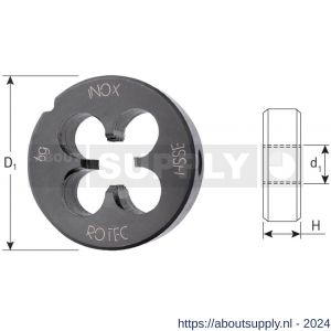 Rotec 360B HSS-E Inox ronde snijplaat DIN-EN 22568 metrisch M5 - S50905729 - afbeelding 2
