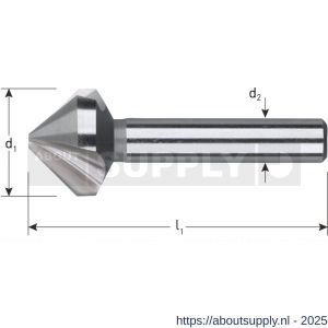 Rotec 400 HSS-G verzinkfrees 90 graden 3 snijkanten DIN 335C diameter 5,3 mm - S50906241 - afbeelding 2