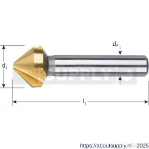 Rotec 404 HSS-G verzinkfrees 90 graden 3 snijkanten TiN DIN 335 C 16,5 mm M8 - S50906299 - afbeelding 2