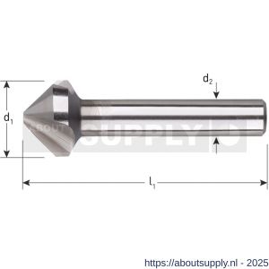 Rotec 405HM VHM verzinkfrees 90 graden 3 snijkanten DIN 335C diameter 25 mm M12 - S50906317 - afbeelding 2