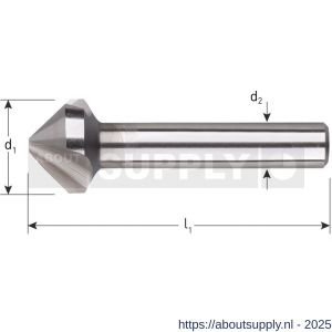 Rotec 405HM VHM verzinkfrees 90 graden 3 snijkanten DIN 335C diameter 16,5 mm M8 - S50906315 - afbeelding 2