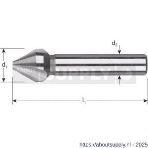 Rotec 406 HSS-G verzinkfrees 60 graden 3 snijkanten DIN 334C diameter 25 mm - S50906325 - afbeelding 2