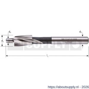 Rotec 418 HSS kopverzinkfrees 180 graden DIN 373 M3 6,0x3,4 mm M middelpassing - S50906382 - afbeelding 2