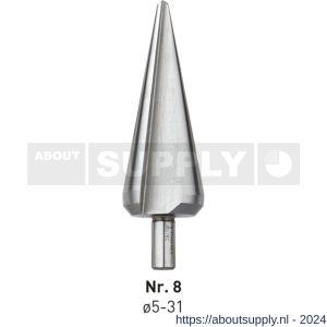 Rotec 420 HSS conische plaatboor Splitpoint nummer 8 5,0-31,0 mm - S50906403 - afbeelding 1