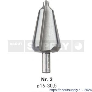 Rotec 420E HSS-E conische plaatboor Splitpoint nummer 3 16,0-30,5 mm - S50906407 - afbeelding 1