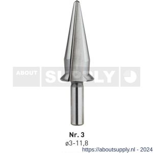 Rotec 422 HSS conische plaatboor met aanslag nummer 3 3,0-11,8 mm - S50906415 - afbeelding 1