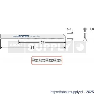 Rotec 523 decoupeerzaagblad HCS FDC620 set 5 stuks - S50907092 - afbeelding 2