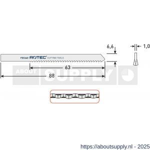 Rotec 523 decoupeerzaagblad HCS FDC640 set 5 stuks - S50907093 - afbeelding 2