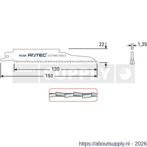 Rotec 525 reciprozaagblad RC300 set 5 stuks - S50907119 - afbeelding 2