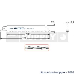 Rotec 525 reciprozaagblad RC520 S922VF set 5 stuks - S50907133 - afbeelding 2
