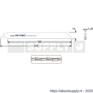 Rotec 525 reciprozaagblad RC560 S1025VF set 5 stuks - S50907138 - afbeelding 2