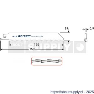 Rotec 525 reciprozaagblad RC630 S922BF set 5 stuks - S50907141 - afbeelding 2