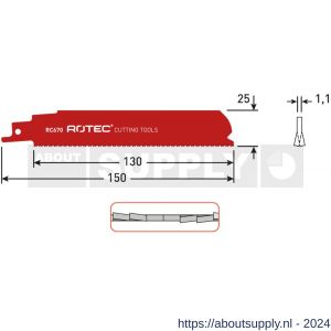 Rotec 525 reciprozaagblad RC670 S926BEF set 5 stuks - S50907148 - afbeelding 2