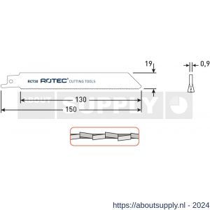 Rotec 525 reciprozaagblad RC730 S922EF set 25 stuks - S50907152 - afbeelding 2