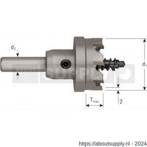 Rotec 534 HM gatfrees Easy Tmax=12 mm diameter 90,0 mm d2=13 mm - S50907771 - afbeelding 2