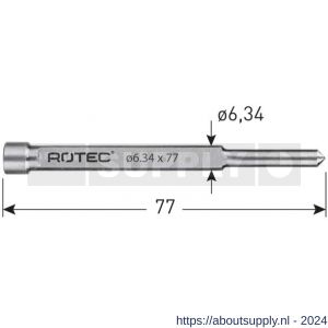 Rotec 545 uitwerpstift diameter 6,35x77 mm - S50908294 - afbeelding 2