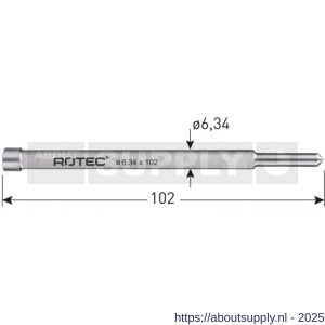 Rotec 545 uitwerpstift diameter 6,35x102 mm - S50908295 - afbeelding 2