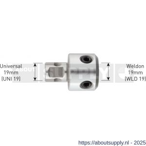 Rotec 545 adapter universeel 19 > Weldon 19 diameter 6,34 mm - S50908315 - afbeelding 2