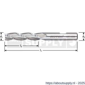 Rotec 607 HSS-E universeelfrees DIN 844 lang ongecoat diameter 2 mm - S50909379 - afbeelding 2