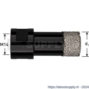 Rotec 757 diamantboorkroon graniet-tegel M14 opname 35x35 mm - S50909909 - afbeelding 1
