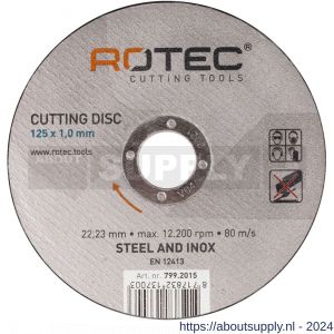Rotec 799 doorslijpschijf Opti-Line diameter 125x1,0x22,2 mm set 25 stuks - S50910425 - afbeelding 1