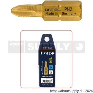Rotec 800 schroefbit TiN C6.3 Phillips PH 2 gereduceerdx25 mm set 2 stuks - S50911340 - afbeelding 1