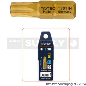 Rotec 806 schroefbit TiN C6.3 Torx T 30x25 mm set 2 stuks - S50911491 - afbeelding 1