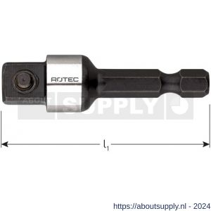 Rotec 820 adapter E6.3 > vierkant 3/8 inch met stift L=50 mm - S50912890 - afbeelding 1