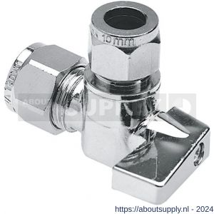 Bonfix mini kogelkraan haaks knel 10x10 mm (chromen knop) - S51802032 - afbeelding 1