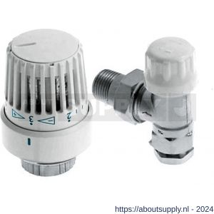 Bonfix thermostaat radiatorventiel met adaptor haaks - S51802096 - afbeelding 1